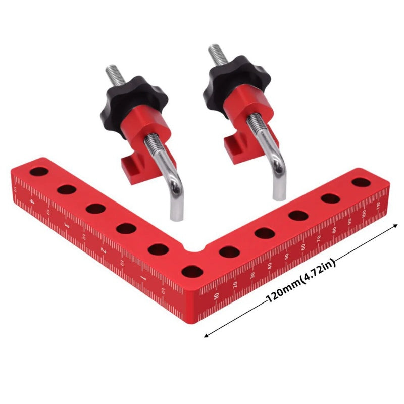 Kit d’équerres de positionnement à 90° avec serre-joints d’angle droit
