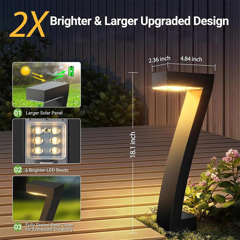 📢📢60 % de réduction !! ⏰Lampes solaires d'allée étanches et originales