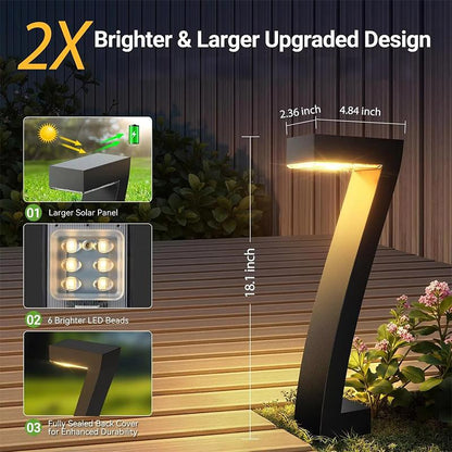 📢📢60 % de réduction !! ⏰Lampes solaires d'allée étanches et originales