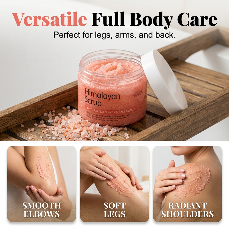 Gommage corporel au sel de l’Himalaya – Exfoliation en profondeur