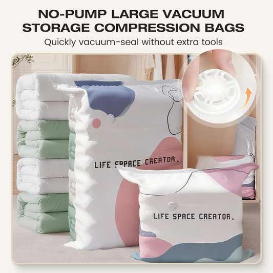 🧳 ACHETEZ 1, OBTENEZ 1 GRATUIT! 💨 Grand Sac de Rangement Sous Vide Compressible – Sans Pompe, Étanche & Idéal Pour Gagner De La Place Dans Les Valises Et À La Maison ✈️