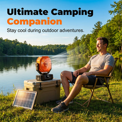 🌞 Ventilateur de camping portable brumisateur solaire – Rafraîchissez-vous partout, même hors réseau ! ⛺💨 Brumisateur rafraîchissant + oscillation large + télécommande – votre compagnon ultime pour le confort en extérieur. 🔋🌀