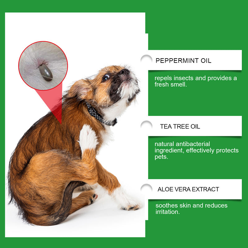 Spray naturel anti-puces et anti-tiques pour chiens et chats
