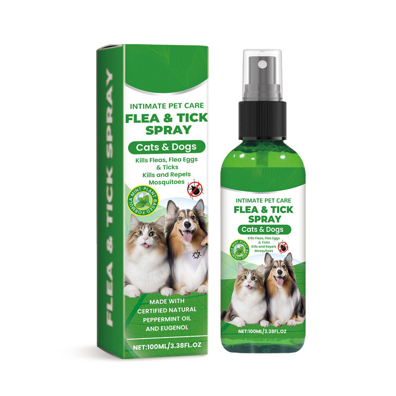 Spray naturel anti-puces et anti-tiques pour chiens et chats