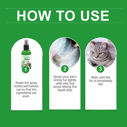 Spray naturel anti-puces et anti-tiques pour chiens et chats