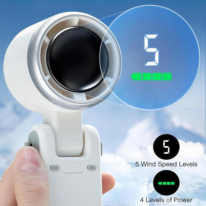 🌀 Ventilateur pliable à 5 vitesses – Compact, puissant, rechargeable, fraîcheur nomade 💨🔘