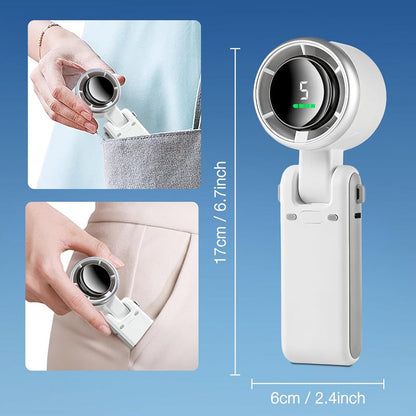 🌀 Ventilateur pliable à 5 vitesses – Compact, puissant, rechargeable, fraîcheur nomade 💨🔘