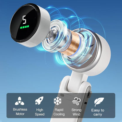 🌀 Ventilateur pliable à 5 vitesses – Compact, puissant, rechargeable, fraîcheur nomade 💨🔘
