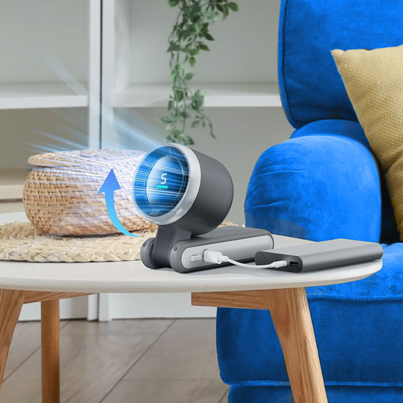🌀 Ventilateur pliable à 5 vitesses – Compact, puissant, rechargeable, fraîcheur nomade 💨🔘