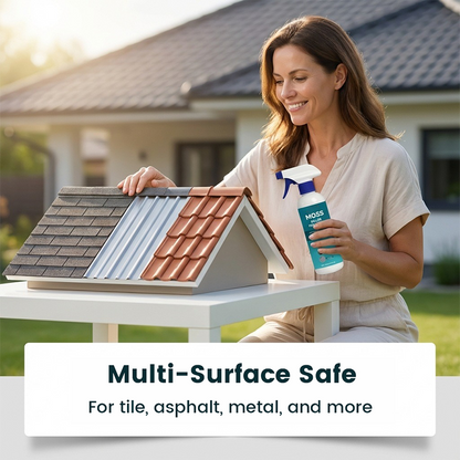🌧️ Nettoyant multi-surfaces pour toitures anti-mousse et algues – Vaporisez, rincez et admirez le résultat ! 🏠✨ Efficace contre la mousse, doux pour les plantes – une toiture propre en quelques minutes. 🌿💧