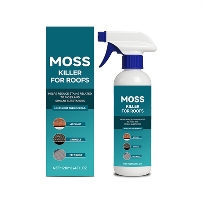 🌧️ Nettoyant multi-surfaces pour toitures anti-mousse et algues – Vaporisez, rincez et admirez le résultat ! 🏠✨ Efficace contre la mousse, doux pour les plantes – une toiture propre en quelques minutes. 🌿💧
