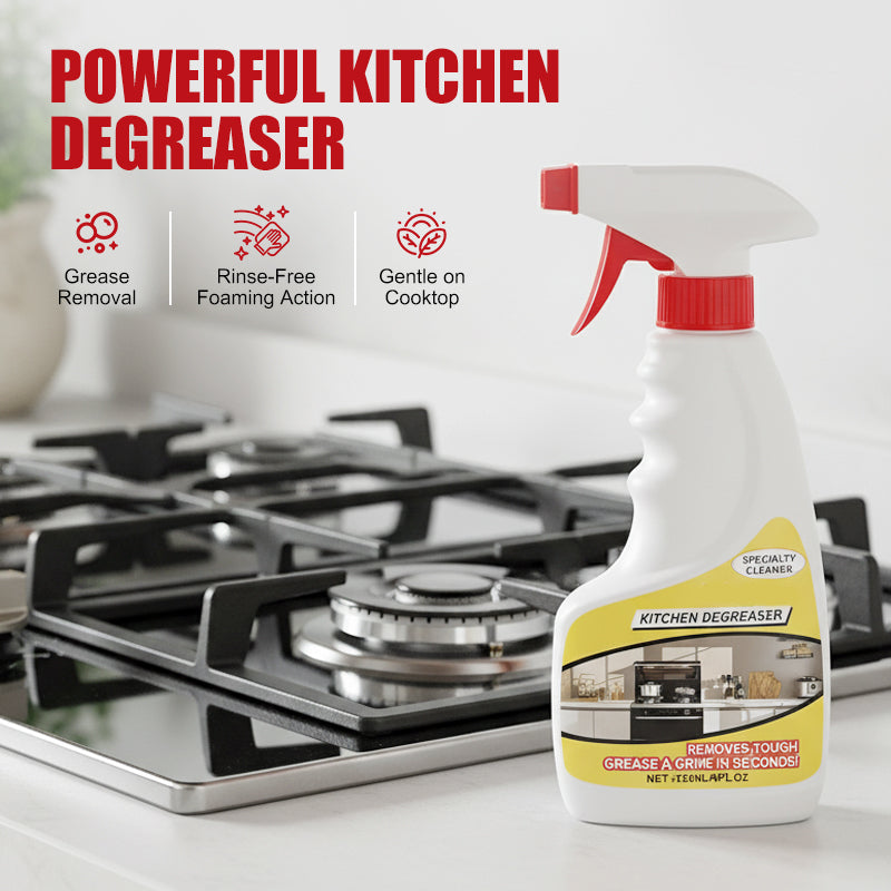 🧼 Dégraissant puissant pour cuisine – Vaporisez, essuyez, brille – sans rinçage ! 🍳✨ Puissant contre la graisse, doux pour les surfaces – le nouveau meilleur ami de votre cuisine. 💪🧽