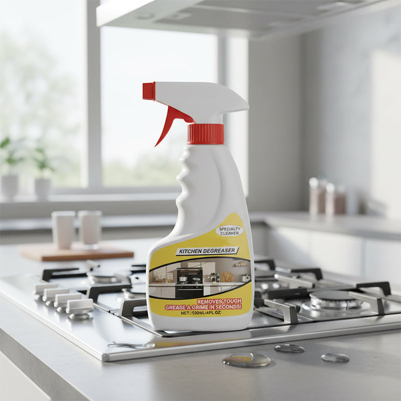 🧼 Dégraissant puissant pour cuisine – Vaporisez, essuyez, brille – sans rinçage ! 🍳✨ Puissant contre la graisse, doux pour les surfaces – le nouveau meilleur ami de votre cuisine. 💪🧽