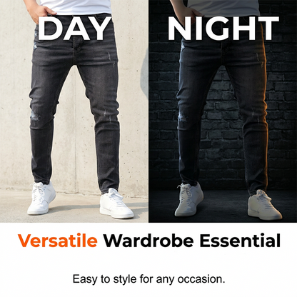 Jean skinny déchiré ultra‑extensible pour hommes