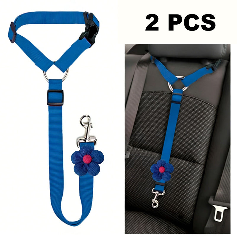 Ceinture de sécurité auto et laisse de promenade 2 en 1 pour chien