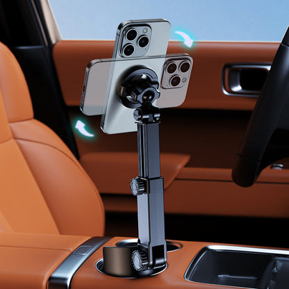 Support de téléphone pour porte-gobelet de voiture – Réglable à 360°, aimant N52 puissant, utilisation à une main, compatible avec tous les téléphones, modèles magnétique et à pince pour une conduite sécurisée