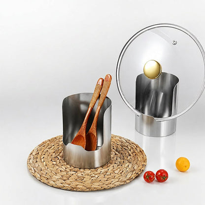 🔥 50 % DE RÉDUCTION ! 🍳 Organisateur d’Ustensiles de Cuisine Multifonctionnel – Acier Inoxydable – Design Vertical Compact & Base Stable pour Plan de Travail Rangé 🧂