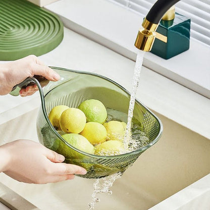 🍚✨ PROMO FLASH 50% ! Bol à Riz Multifonction avec Passoire Intégrée & Poignée – Lave et Égoutte en un Geste, PET Alimentaire, 2 Tailles, 3 Coloris, Idéal Cuisine
