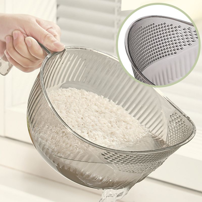 🍚✨ PROMO FLASH 50% ! Bol à Riz Multifonction avec Passoire Intégrée & Poignée – Lave et Égoutte en un Geste, PET Alimentaire, 2 Tailles, 3 Coloris, Idéal Cuisine