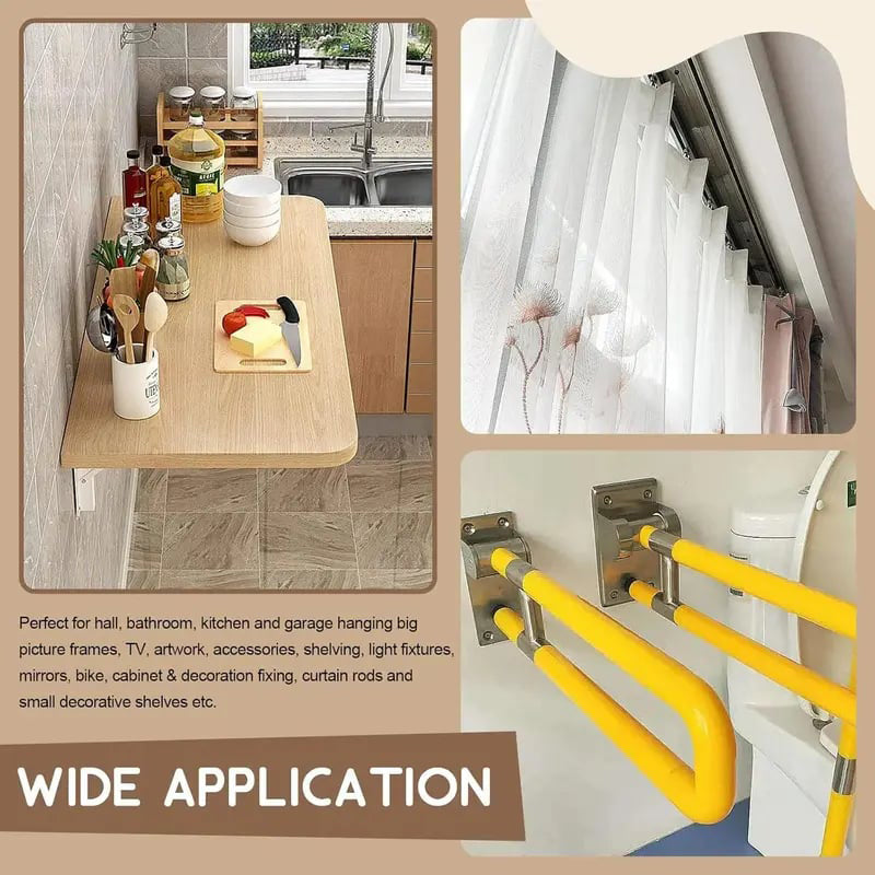 🛠️🔩 Kit de chevilles auto-foreuses pour cloisons sèches avec vis 🪨 – Accessoires de fixation murale à installation facile